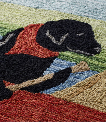 Indoor/Outdoor Vacationland Rug, Dog Canoe L.L.Bean Trending