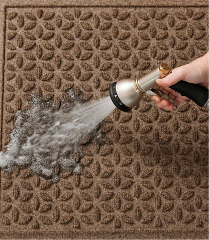 Heavyweight Recycled Waterhog Mat Runner, Blooming Circles L.L.Bean Featured