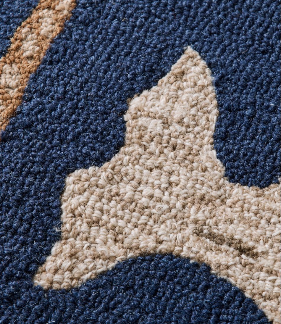 Wool Hooked Novelty Rug, Whale L.L.Bean Value