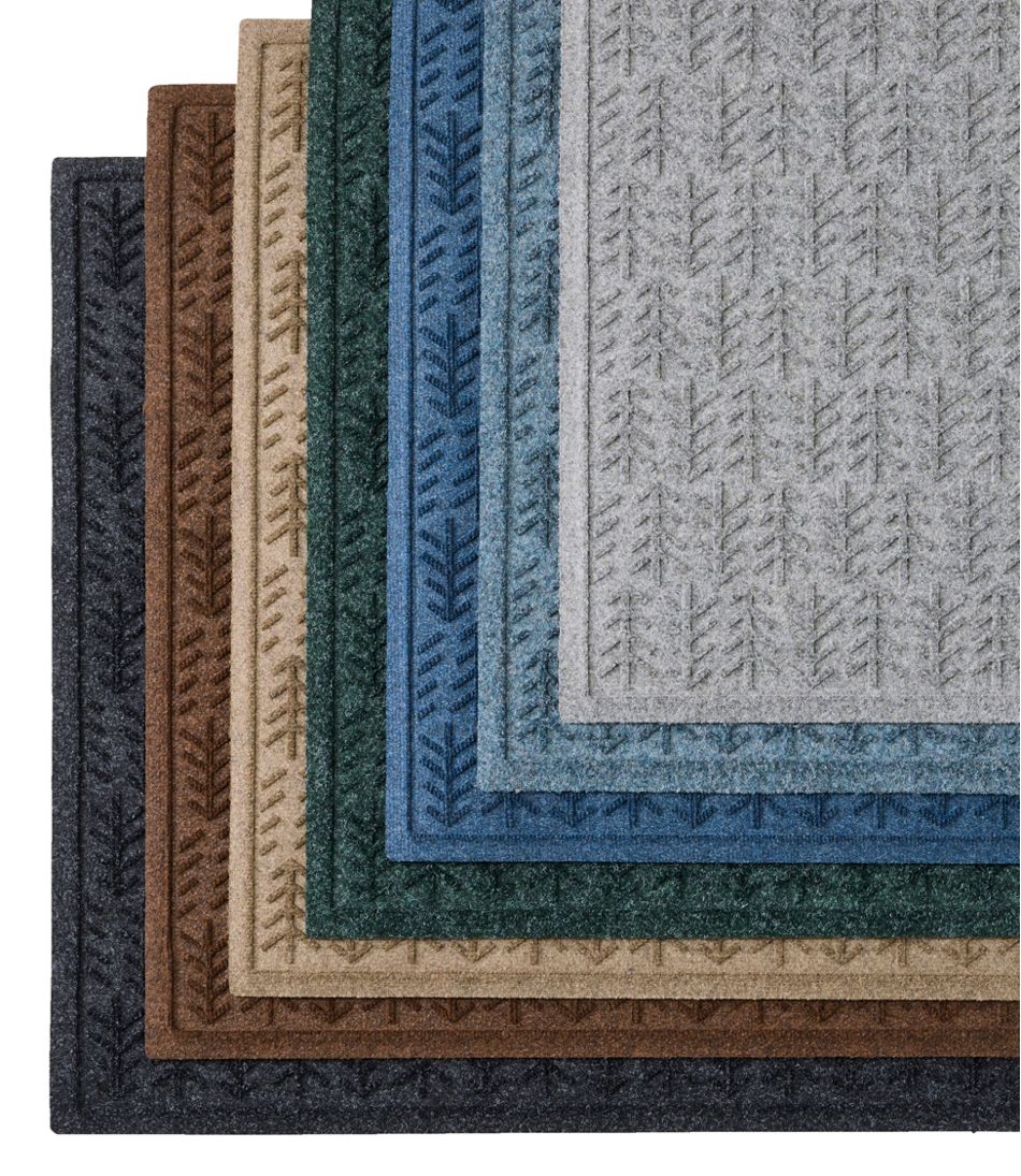 Everyspace Recycled Waterhog Mat, Trees, 3' Wide L.L.Bean New
