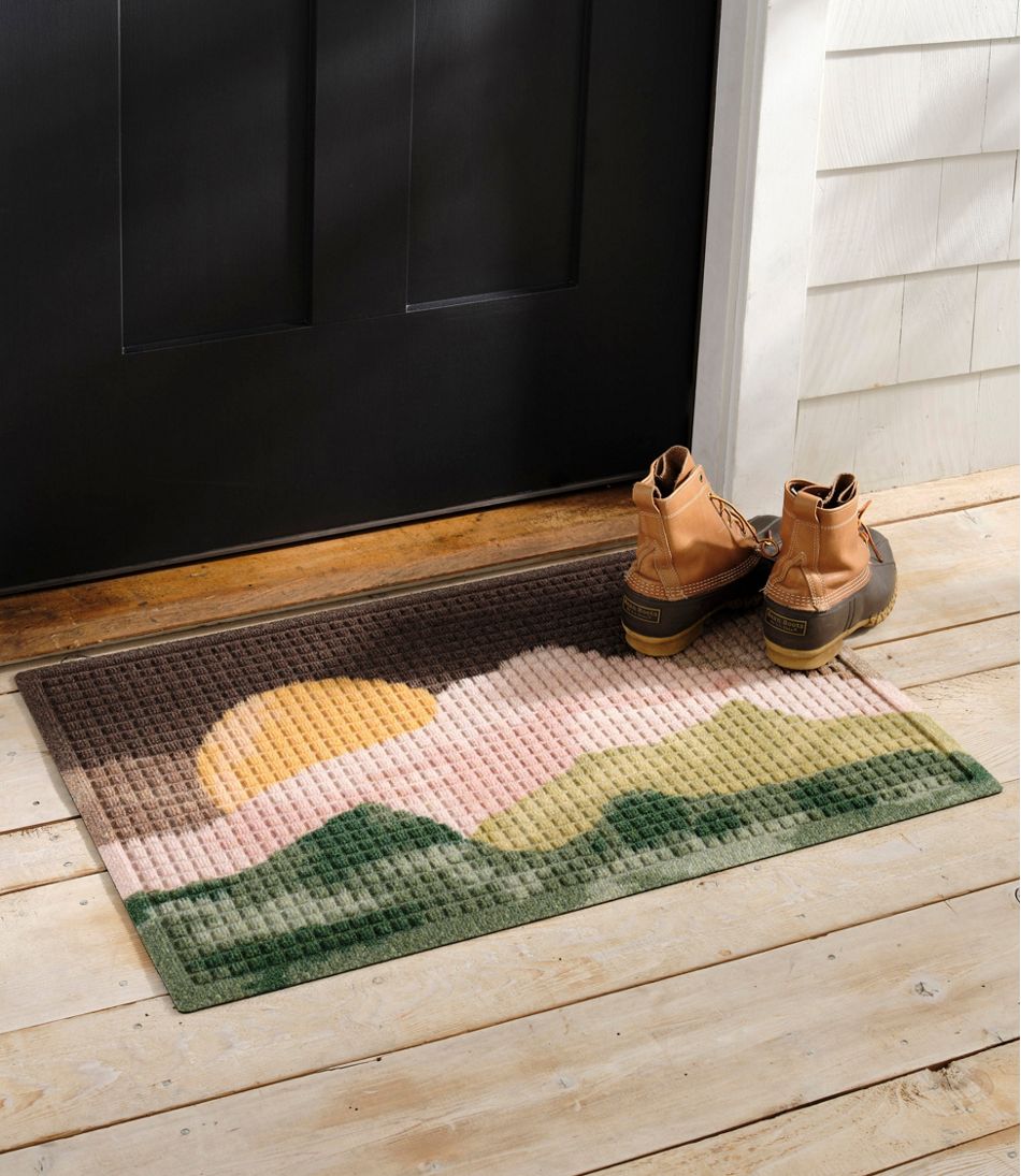 Printed Recycled Waterhog Doormat, Sunset L.L.Bean Popular