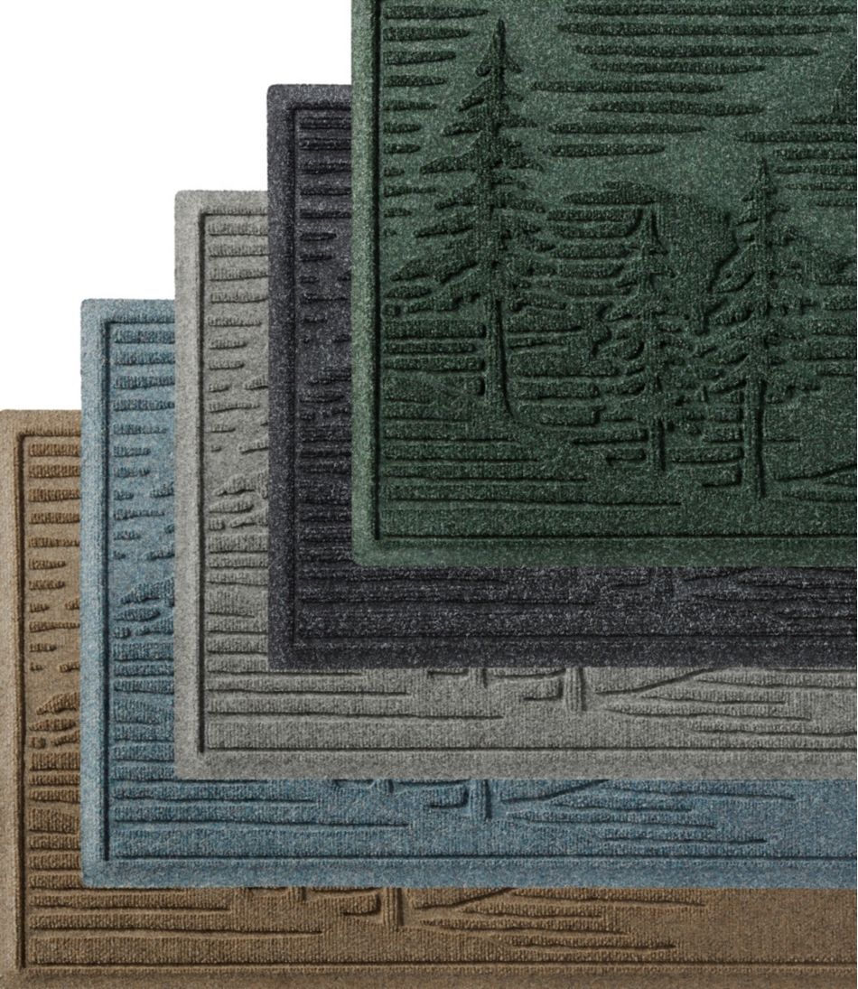 Everyspace Recycled Waterhog Wide Doormat, Pine Trees L.L.Bean Essential