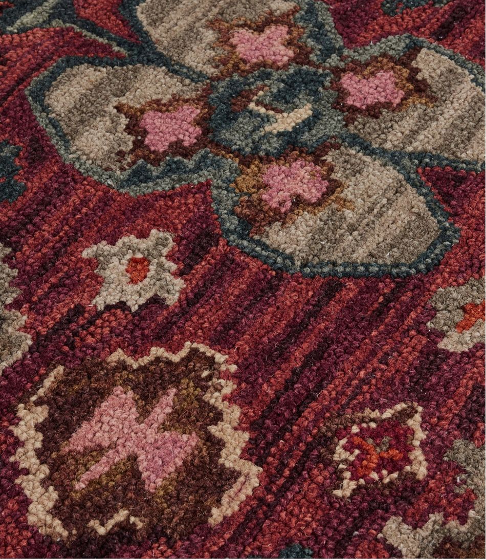 Double Border Wool Hooked Rug, Sienna Multi L.L.Bean Everyday