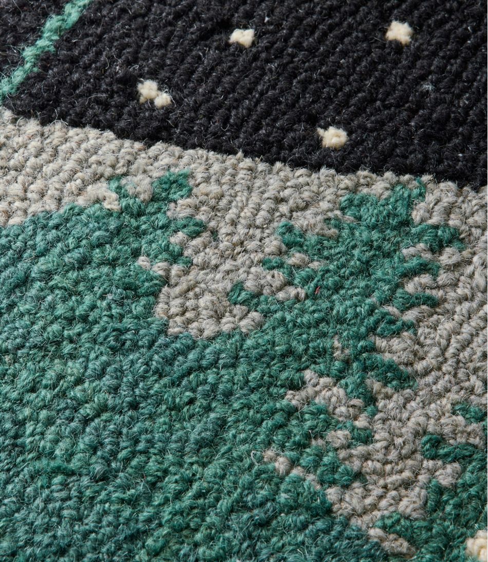 Wool Hooked Novelty Rug, Winter Woods L.L.Bean New
