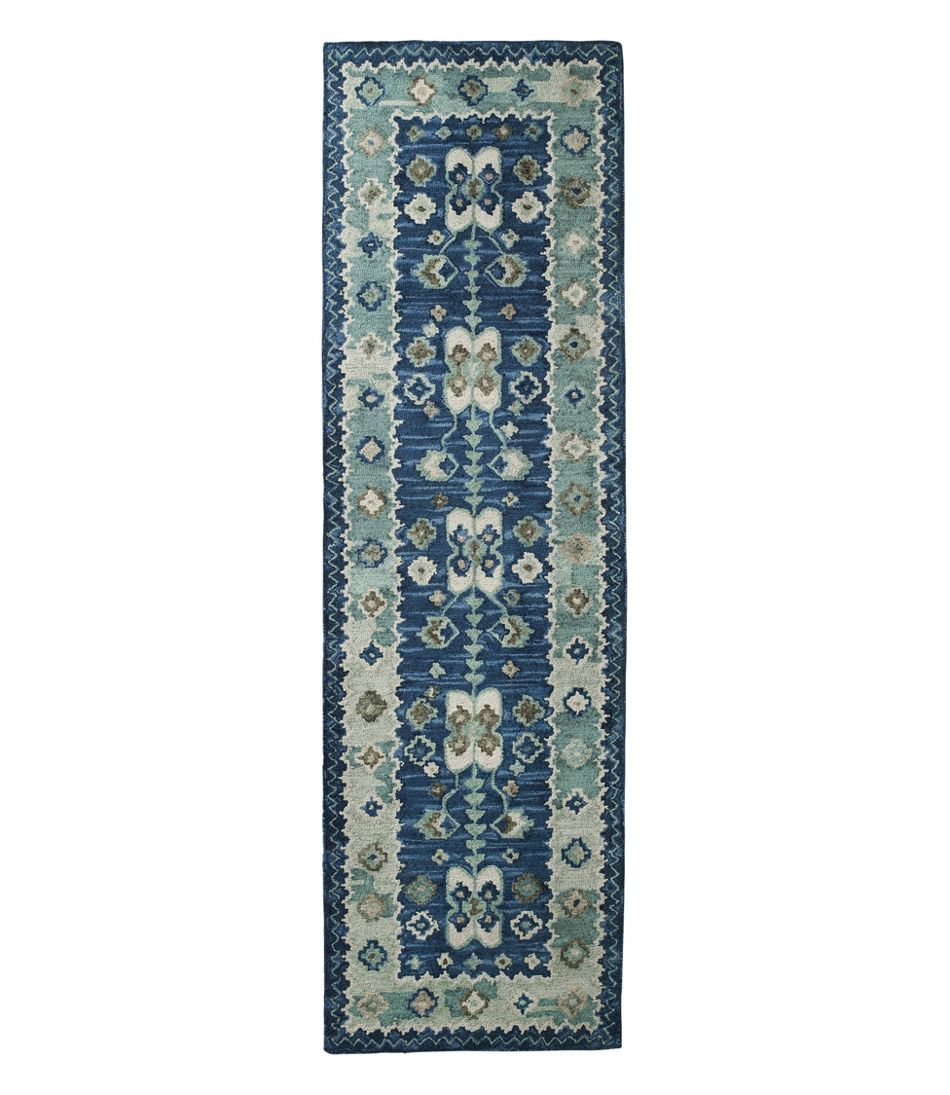 Double Border Wool Hooked Runner L.L.Bean Best Seller