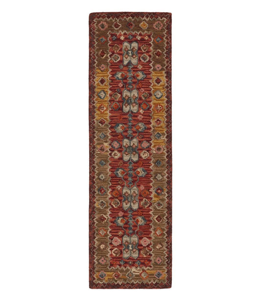 Double Border Wool Hooked Runner, Sienna Multi L.L.Bean Top Pick