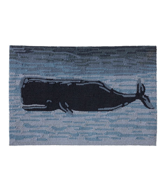 Indoor/Outdoor Vacationland Rug, Coastal Whale L.L.Bean Value
