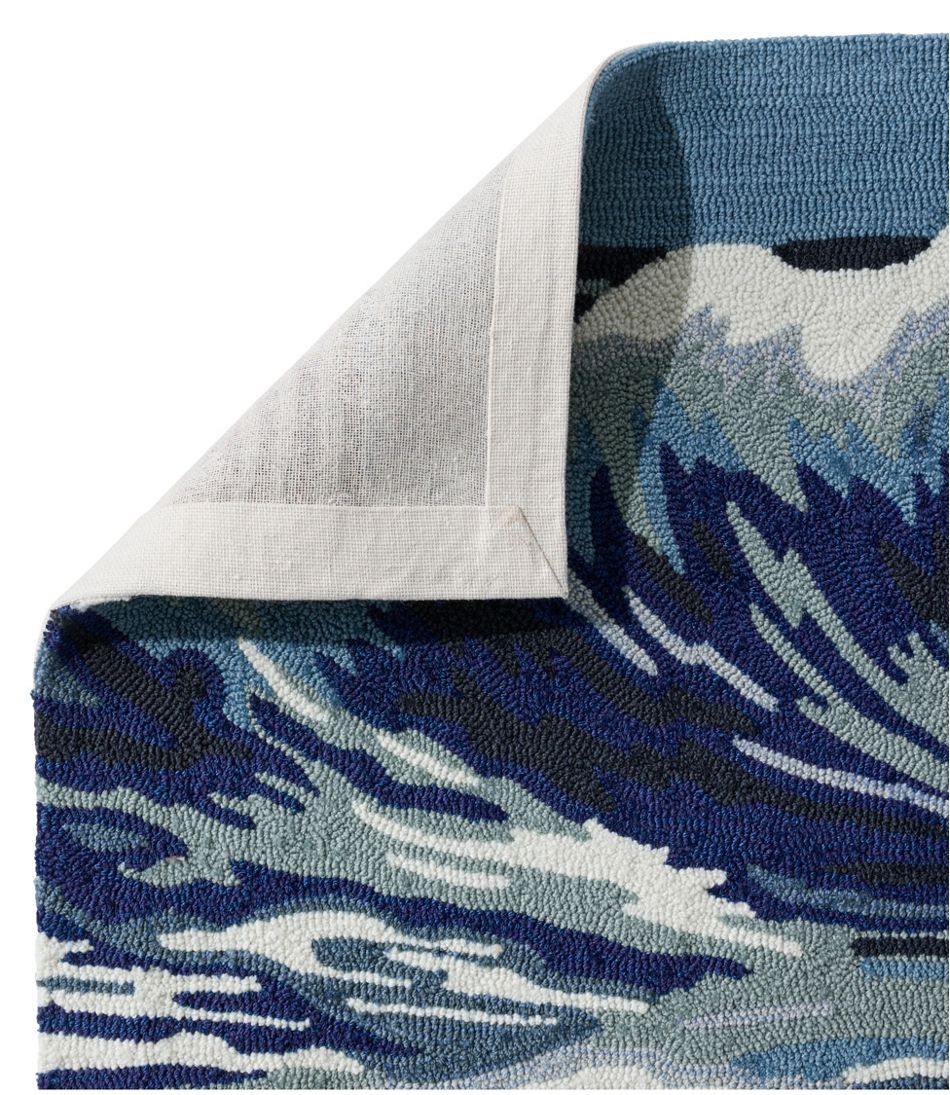 Indoor/Outdoor Vacationland Runner, Ocean Waves L.L.Bean New