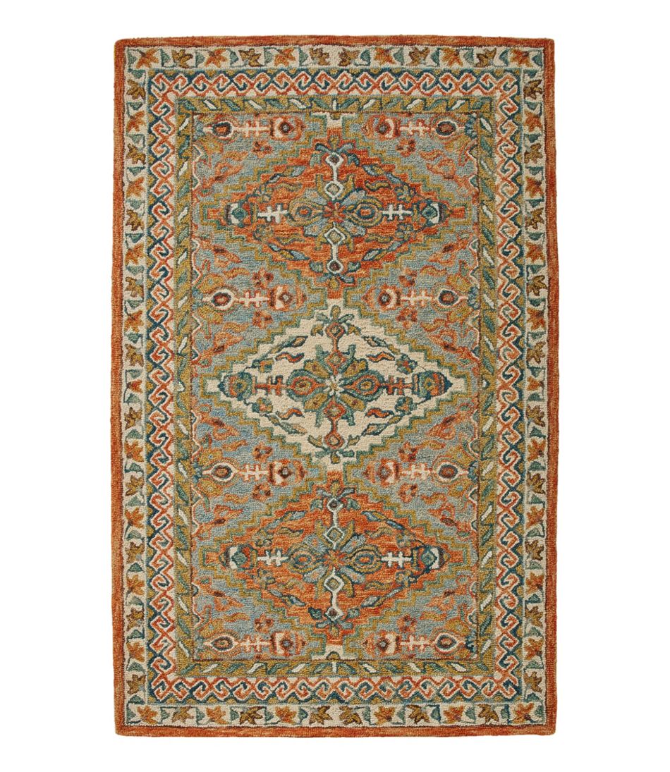 Bordered Medallion Wool Tufted Rug L.L.Bean Trending