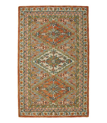 Bordered Medallion Wool Tufted Rug L.L.Bean Trending