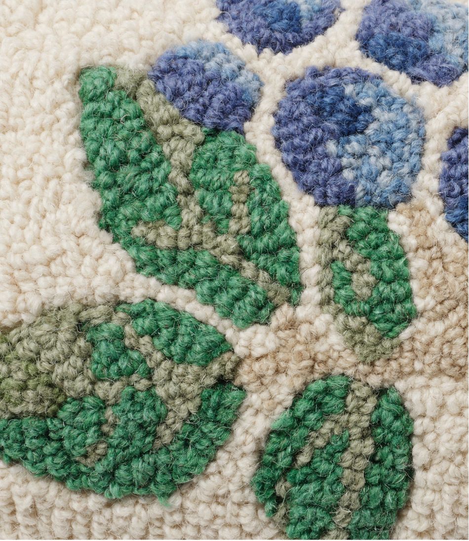 Wool Hooked Throw Pillow, Blueberries, 8" x 12" L.L.Bean Top Pick