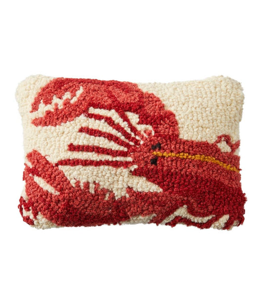 Wool Hooked Throw Pillow, Lobster, 8" x 12" L.L.Bean Everyday