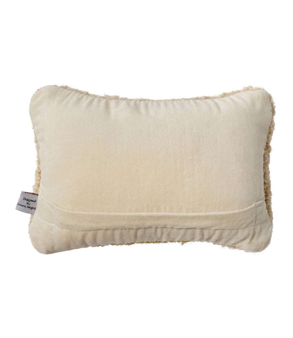 Wool Hooked Throw Pillow, Yellow Labrador, 8" x 12" L.L.Bean New