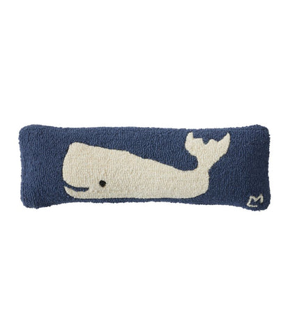 Wool Hooked Throw Pillow, Whale, 8" x 24" L.L.Bean Recommended
