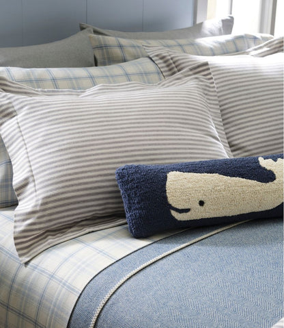 Wool Hooked Throw Pillow, Whale, 8" x 24" L.L.Bean Recommended