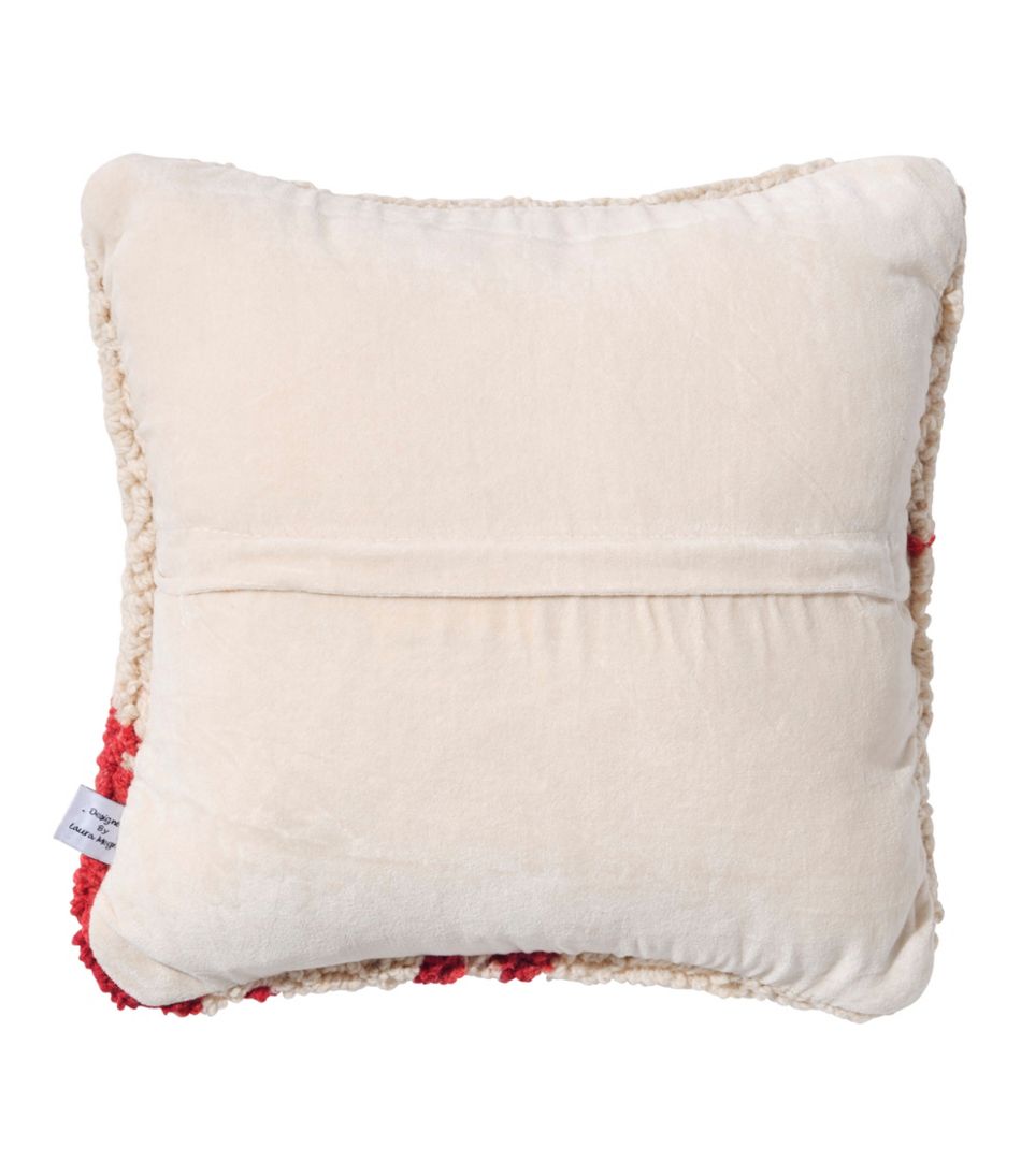 Wool Hooked Throw Pillow, Red Lobster, 14" x 14" L.L.Bean Everyday