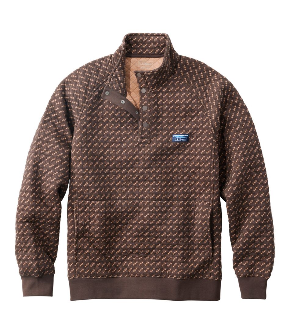 Men's Bean's Quilted Sweatshirt, Mockneck, Print L.L.Bean Trending