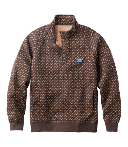 Men's Bean's Quilted Sweatshirt, Mockneck, Print L.L.Bean Trending