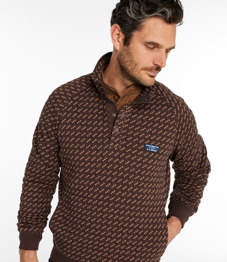 Men's Bean's Quilted Sweatshirt, Mockneck, Print L.L.Bean Trending