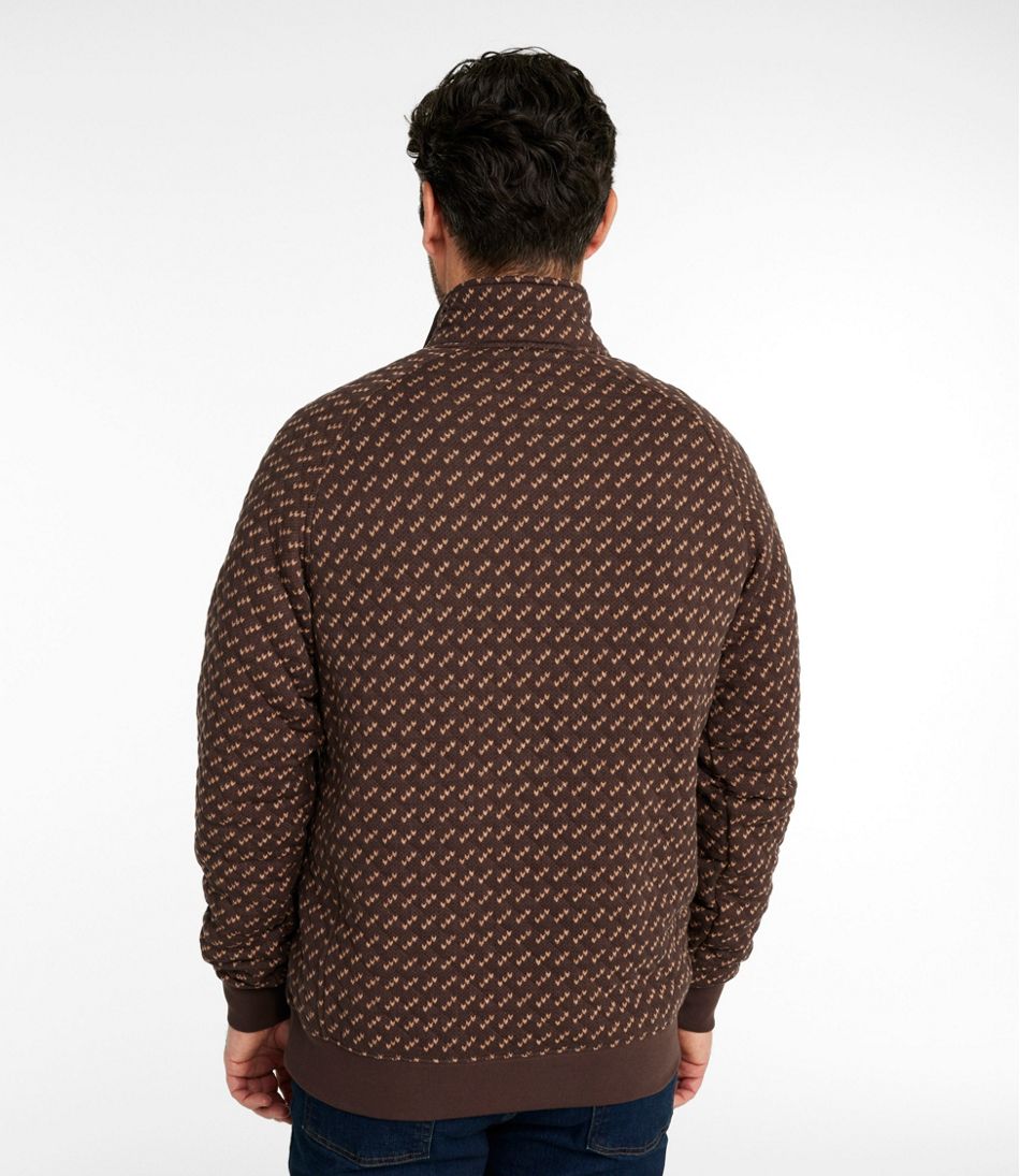 Men's Bean's Quilted Sweatshirt, Mockneck, Print L.L.Bean Trending