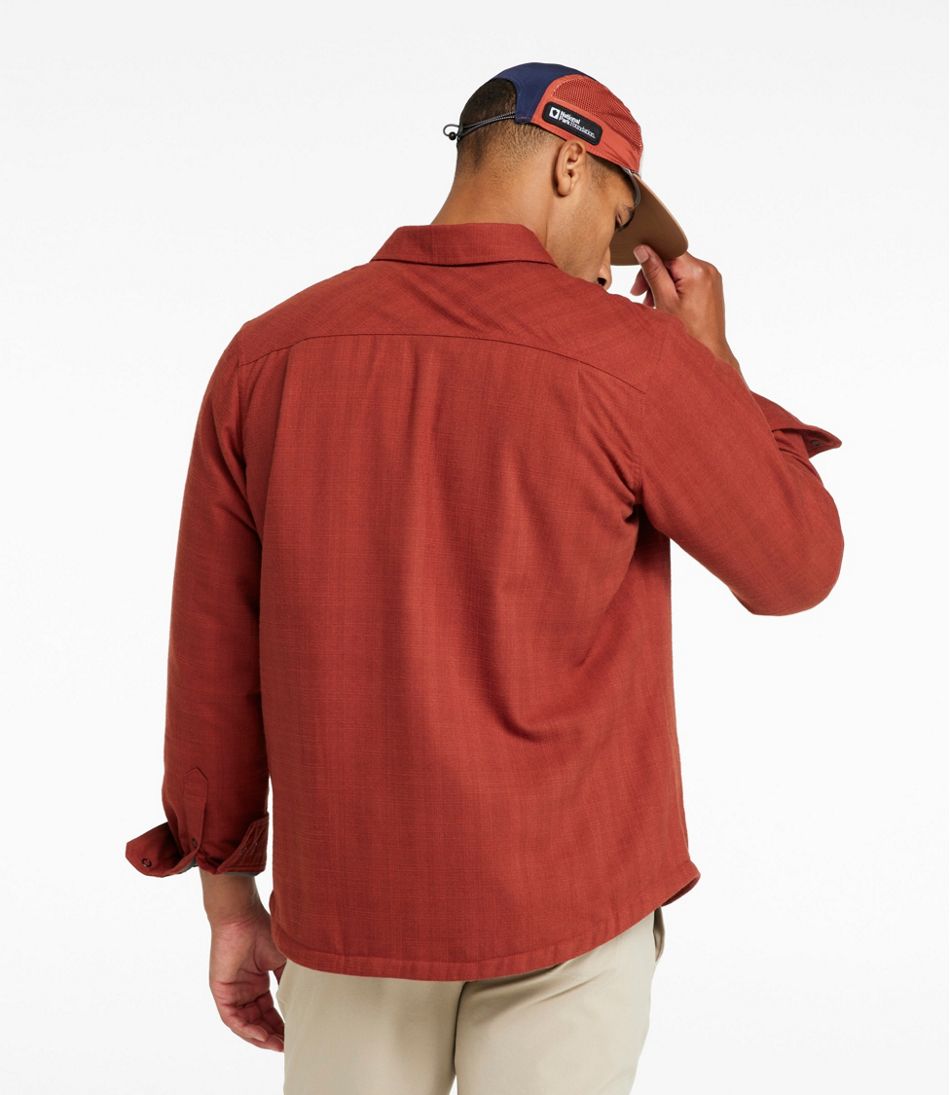 Men's Katahdin Performance Flannel Shirt-Jacket, Hi-Pile Fleece-Lined Solid L.L.Bean Best Seller