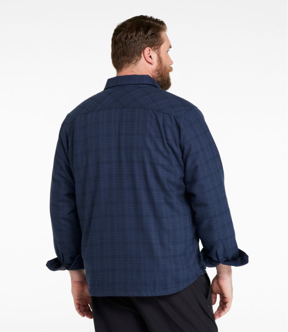 Men's Katahdin Performance Flannel Shirt-Jacket, Hi-Pile Fleece-Lined Solid L.L.Bean Best Seller
