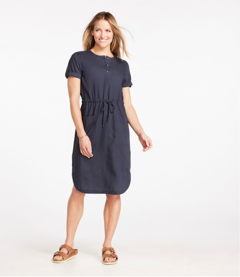 Women's Signature Tencel Linen Blend Woven Dress L.L.Bean Recommended
