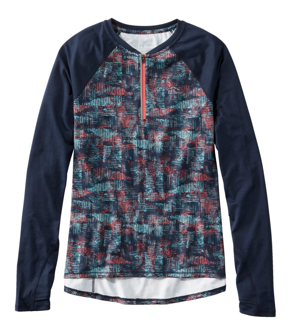 Women's Comfort Cycling Jersey, Long-Sleeve Print L.L.Bean Best Seller