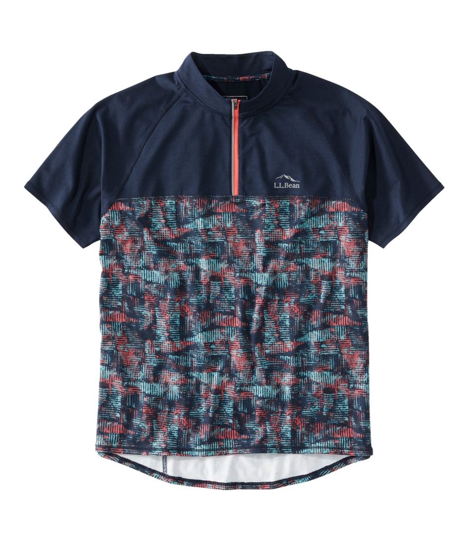 Men's Comfort Cycling Jersey, Short-Sleeve Print L.L.Bean Top Pick