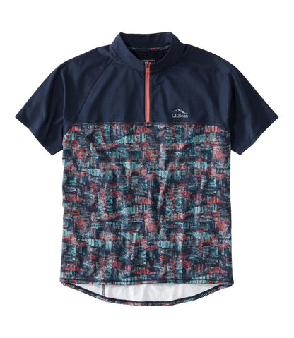 Men's Comfort Cycling Jersey, Short-Sleeve Print L.L.Bean Top Pick