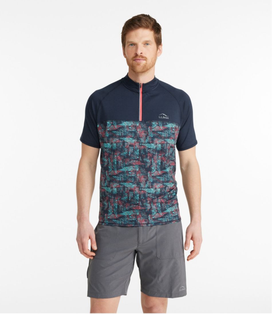 Men's Comfort Cycling Jersey, Short-Sleeve Print L.L.Bean Top Pick