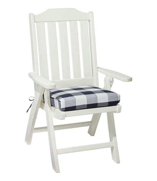 All-Weather Folding/Armless Chair Cushion, Buffalo Plaid L.L.Bean Essential