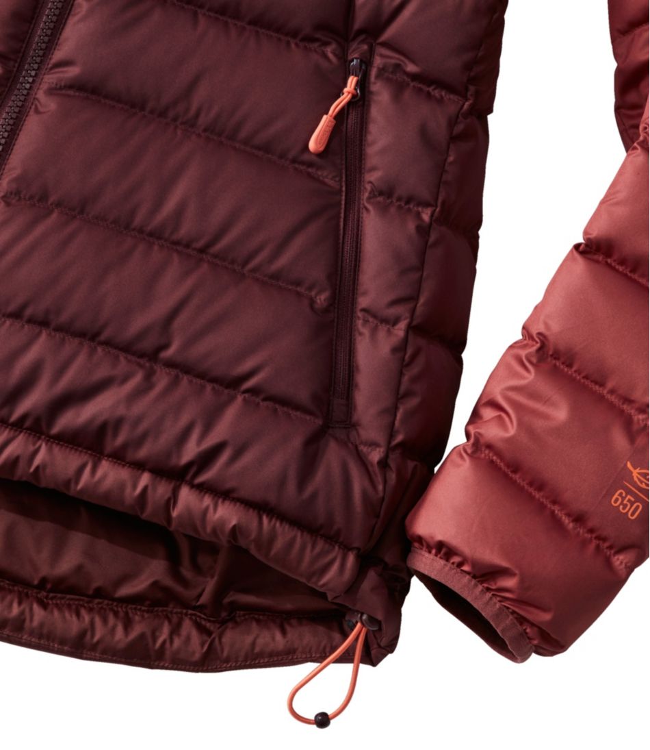 Women's Bean's Down Hooded Jacket, Colorblock L.L.Bean Premium