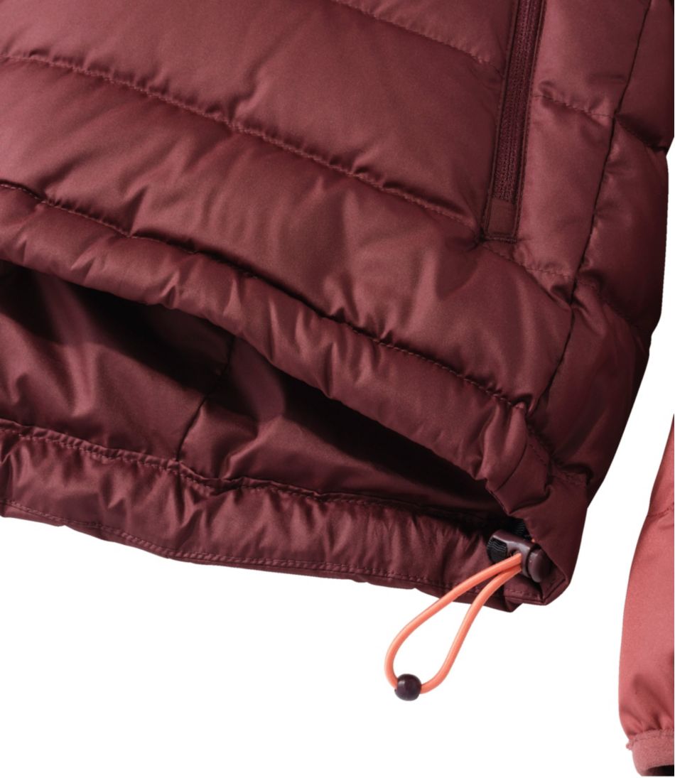 Women's Bean's Down Hooded Jacket, Colorblock L.L.Bean Premium