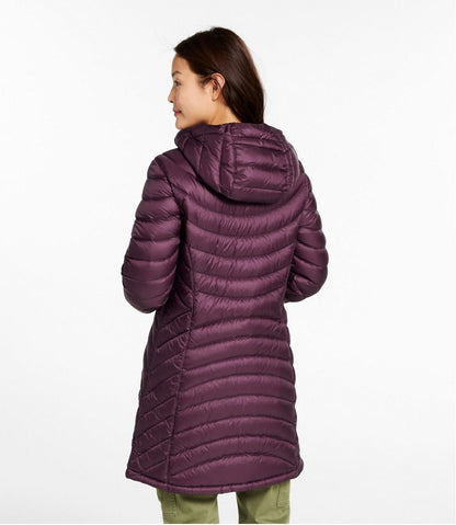 Women's Ultralight 850 Down Hooded Coat, Three-Quarter Length L.L.Bean New