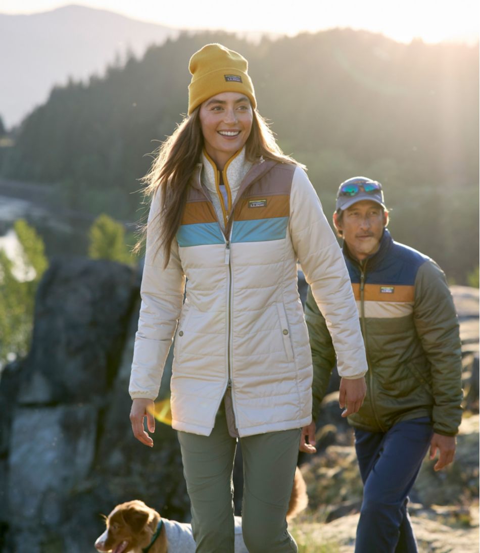 Women's Mountain Classic Puffer Coat, Colorblock L.L.Bean New