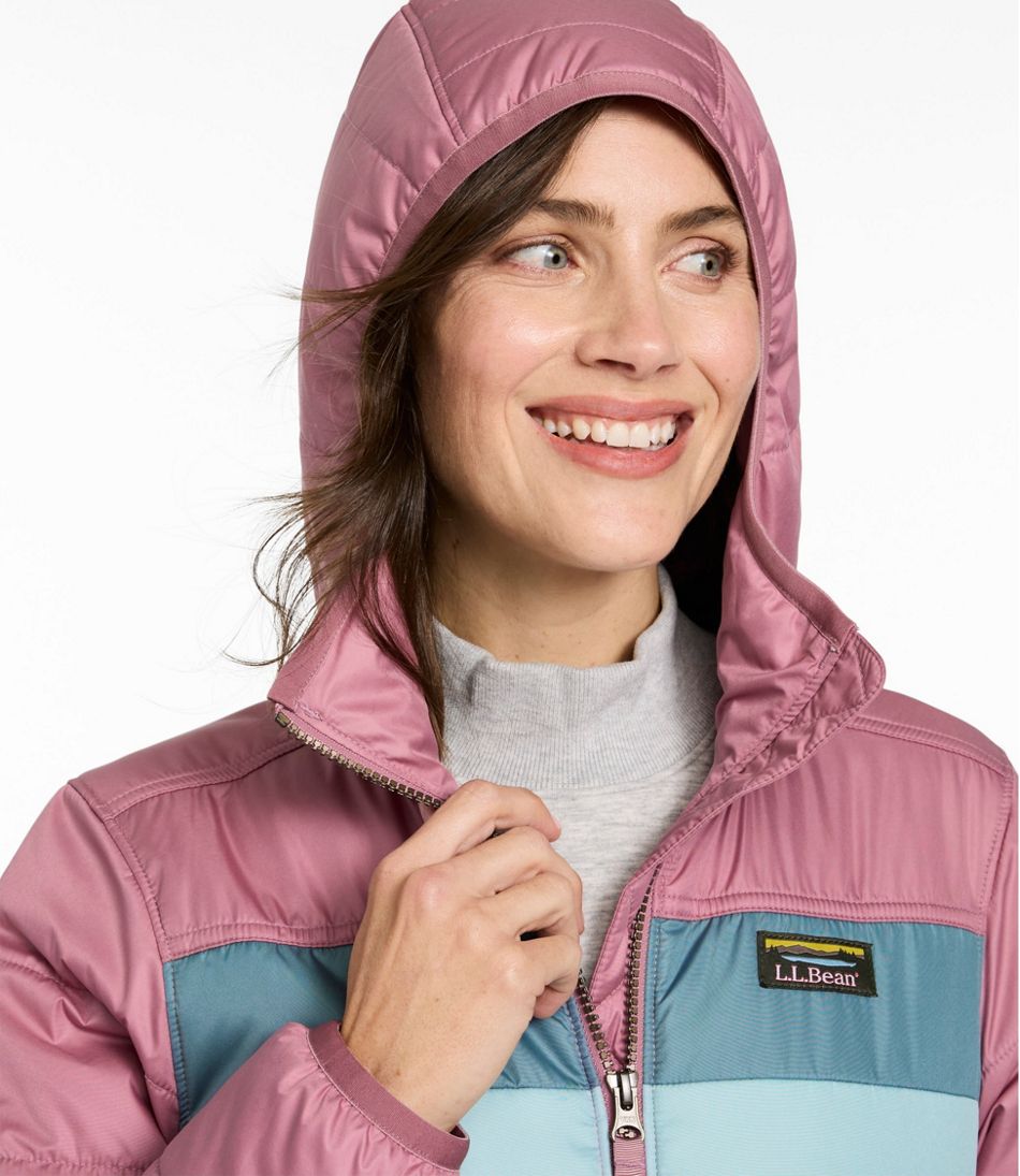 Women's Mountain Classic Puffer Coat, Colorblock L.L.Bean New